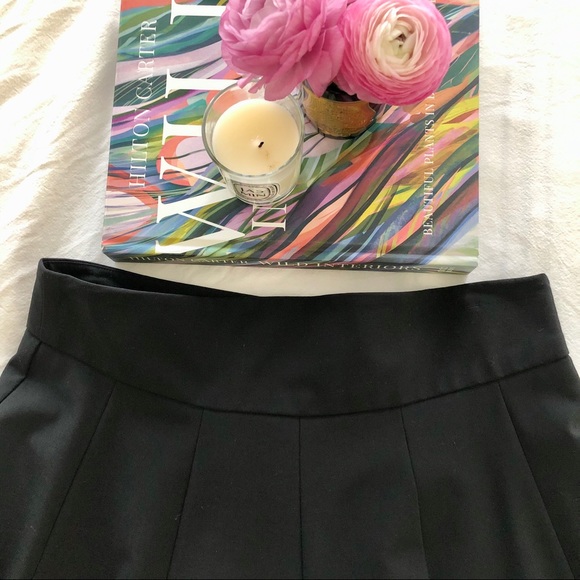 Trina Turk Black Flare Tea / A-Line Midi Skirt (6) - Picture 9 of 14